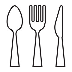 Cutlery, disposable cutlery, kitchen tools icon