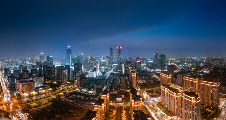 Fototapeta na wymiar Aerial view of the city of Ningbo, Zhejiang Province, China