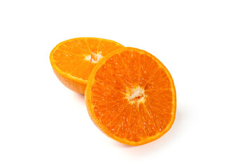 Fresh orange isolated on white background