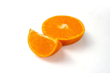 Fresh orange isolated on white background