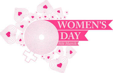 Naklejka na ściany i meble international womens day badge