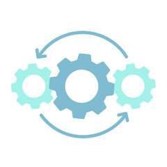 operation flat icon  effective gear symbol