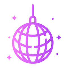 disco ball gradient icon
