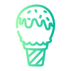 ice cream gradient icon