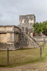 Pirámide maya de Kukulcán El Castillo en Chichén Itzá, México en merida yucatan