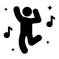 dance glyph icon