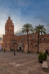 Fototapeta na wymiar Our Lady of the Angels Parish Church, Bienvenida, Badajoz, Extremadura, Catholic church built in the fifteenth century.