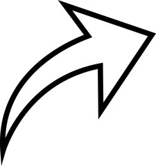editable arrow icon with black and white style, Arrows icons. Web page and mobile application forward refresh and return symbols, Right arrow icon outline, and linear vector. reply icon vector