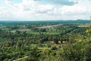 Obraz premium Hill station of India Wayanad where buses and trucks coming through the hair pin curved roads