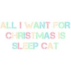 all i want for christmas is sleep cat
