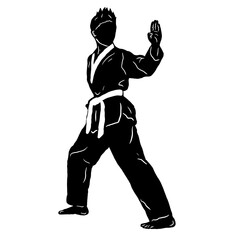 TAEKWONDO ICON LOGO ILLUSTRATION
