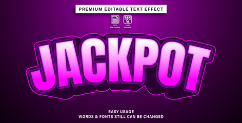 Jackpot editable text effect