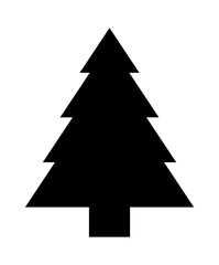 Christmas Tree Shape Silhouette Vector Illustration