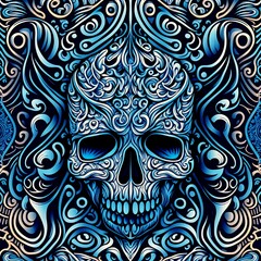 Midjourney abstract render of a mockup human skull