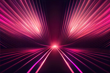 Fototapeta premium abstract pink magenta background, glowing light rays as multicolor wallpaper header