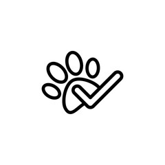 Pet friendly a graphic icon isolated on white background