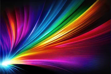 Foto op Canvas abstract colorful background, rainbow spectrum, glowing light rays as multicolor wallpaper header © Gbor