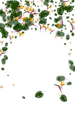 Light Green Tree Background White Vector. Leaf Style Design. Orange Plant. Drawing Texture. Pink Silhouette Backdrop.