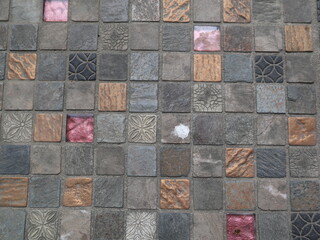 background and texture of colorful and vintage tiles