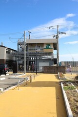 Sendai, Miyagi, Japan, November 2022.Tanetsugu Tsunami Evacuation Building.