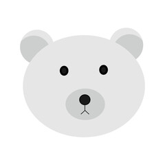 Cute polar bear character illustration design