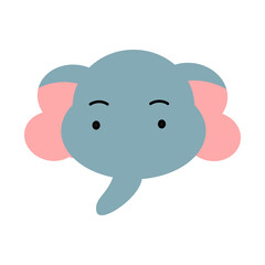 Cute elephant character illustration design