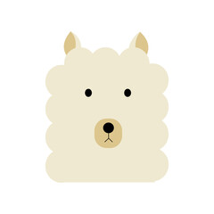 Cute alpaca character illustration design