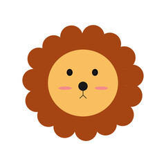 Obraz premium Cute lion character illustration design