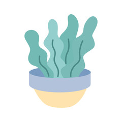 Simple aloe vera potted house plant for design ornament