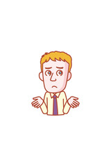 情報の内容がわかりずらいのでどうすればいいか考えてている若い外国人男性