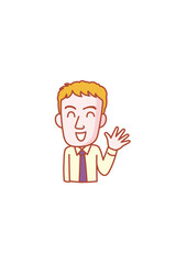 誰もが理解しやすい説明をする若い外国人男性