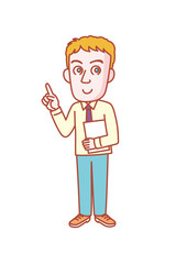 聞いている人が分かりやすい解説をする若い外国人男性