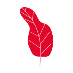 Poplar leaf in trendy illustration design