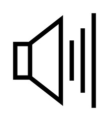  thin line sharp icon / sound, speaker / png ( background transparent )