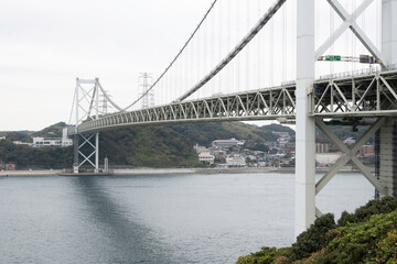 View of Kanmon Bridge from Moji