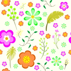 Foto op Canvas Collage contemporary floral seamless pattern © Dewi