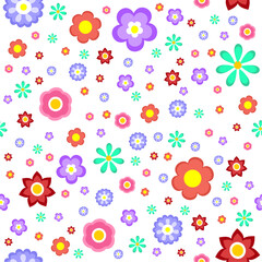 Collage contemporary floral seamless pattern