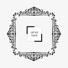 Frame, in vintage style with elements of ornament, art.