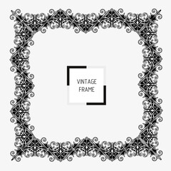 Frame, in vintage style with elements of ornament, art.