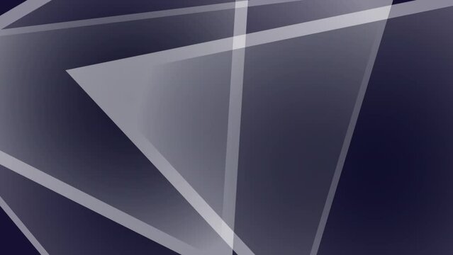 Motion Graphic Background of Triangle Shape Moving Around Dark BlueBackdrop
