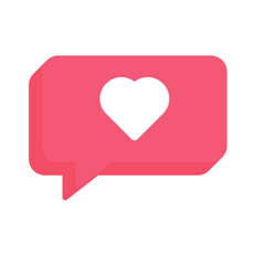 Love Notification Icon for Social Media