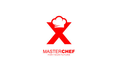 X logo cafe or restaurant for branding company. cooking template vector illustration for your brand.