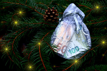 geldgeschenk im säckchen weihnachten