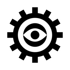 Simple Illuminati Gear Eye Icon
