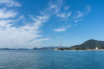Fototapeta premium beautiful and calm inland sea, setouchi, JAPAN 