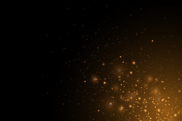 Fototapeta premium Shine with a special light. Vector sparkles on a black background. Christmas light effect. Glittering magical dust particles, bokeh.