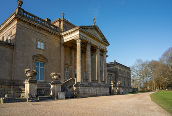 a palladian style facade of a country property