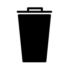 silhouette trash can icon