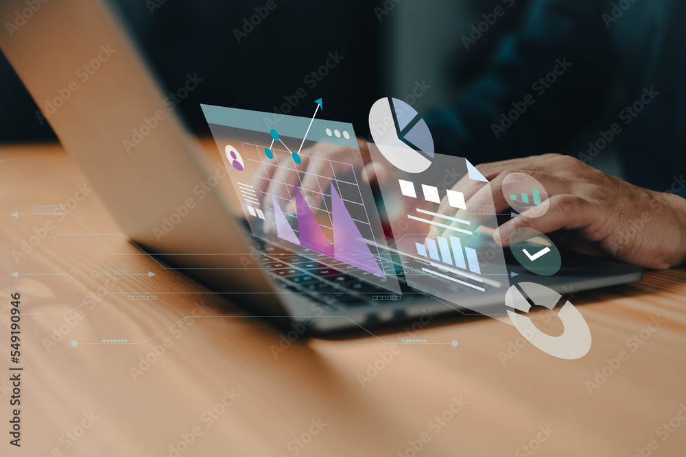 Poster Concepts of competitor analysis, marketing data analysis and data-driven marketing