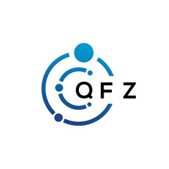 QFZ letter technology logo design on white background. QFZ creative initials letter IT logo concept. QFZ letter design.